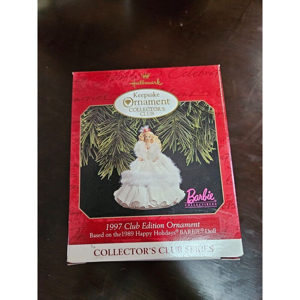 1997 Hallmark Keepsake Ornament - Club Edition - Happy Holidays Barbie NIB